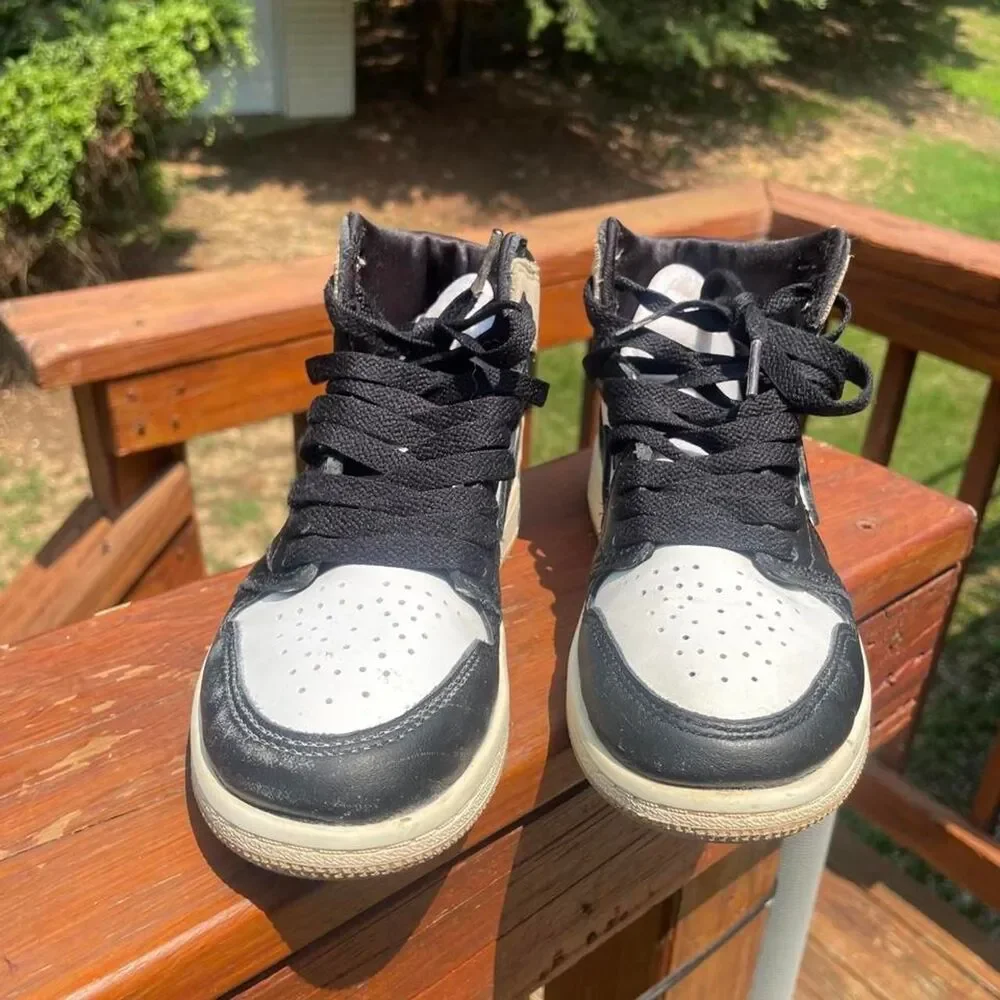 Jordan Youth 1.5  Retro High OG Latte Black and White Sneakers